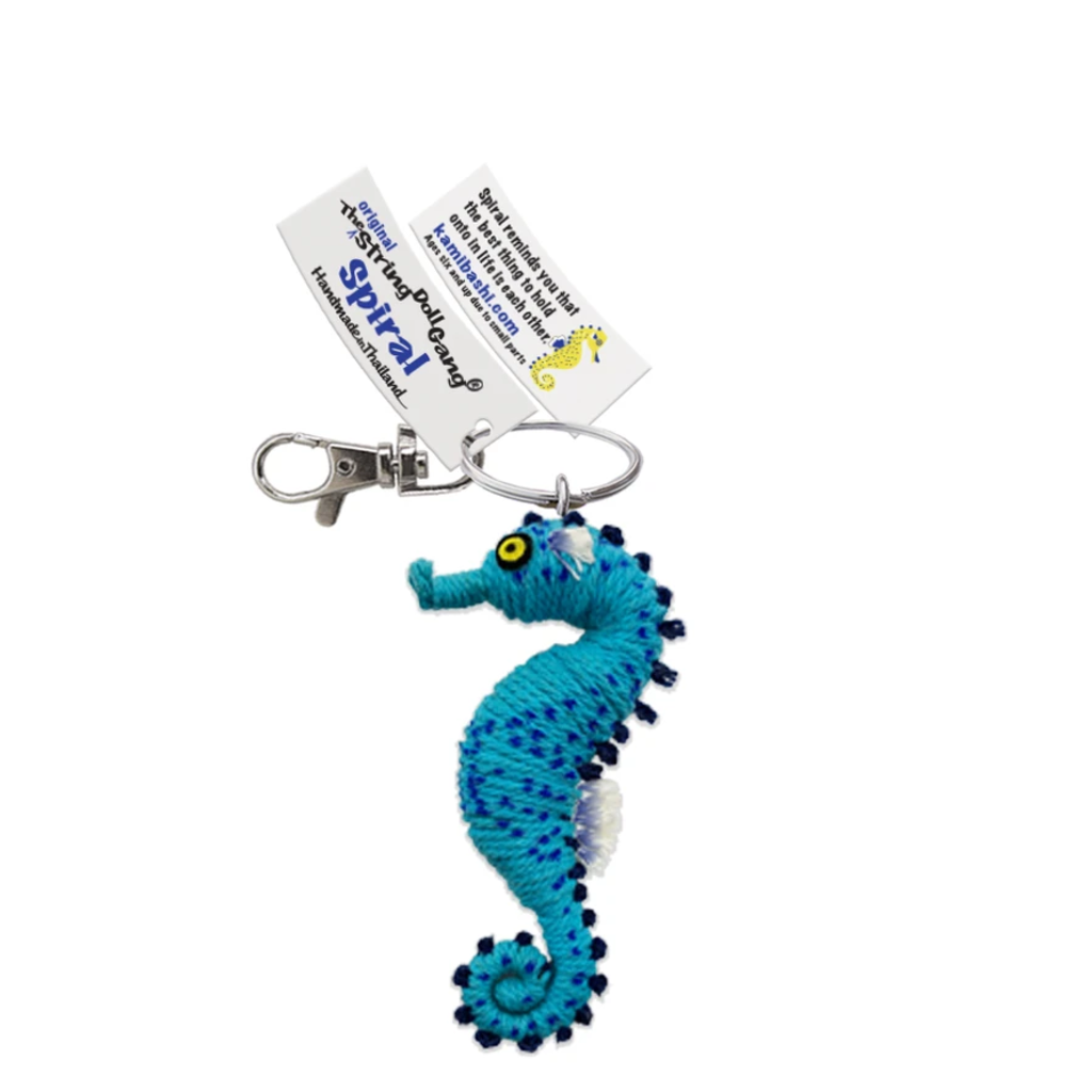 Kamibashi Spiral Seahorse String Doll Keychain