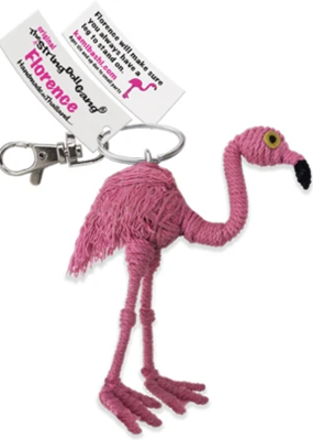 Kamibashi Finley Flamingo String Doll Keychain