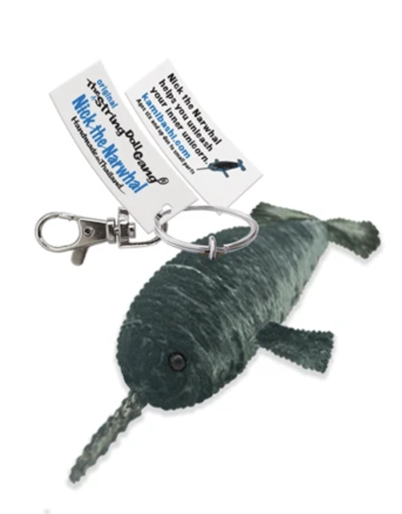 Kamibashi Nick the Narwhal String Doll Keychain