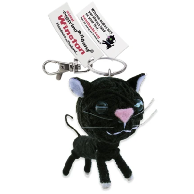 Kamibashi Winston the Cat String Doll Keychain