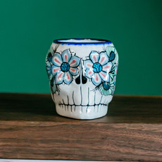 Lucia's Imports Guatemalan Pottery Sugar Skull Mug