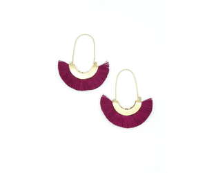 Bhavani Fringe Hoop Earrings - Global Gifts