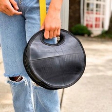 Global Crafts Recycled Tire Round Handbag