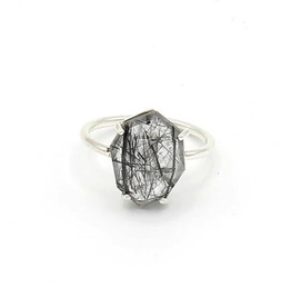 Fair Anita Organic Cut Rutile Quartz Sterling Ring