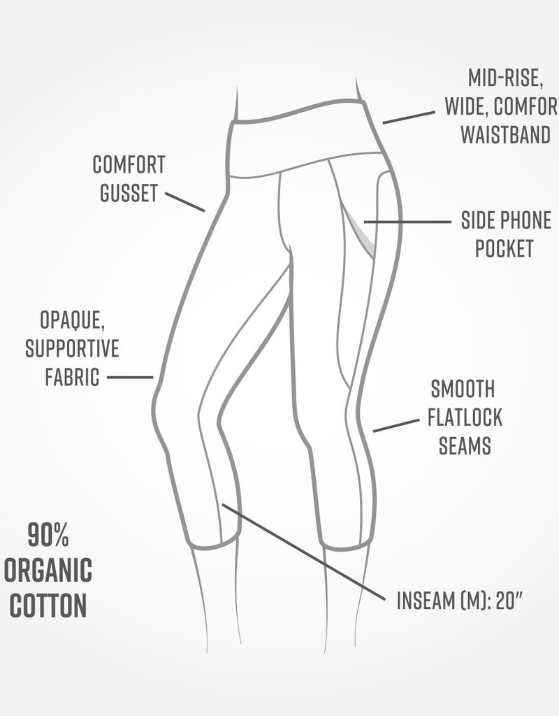  Maggie's Organic Black Out Ankle Leggings - Super Soft