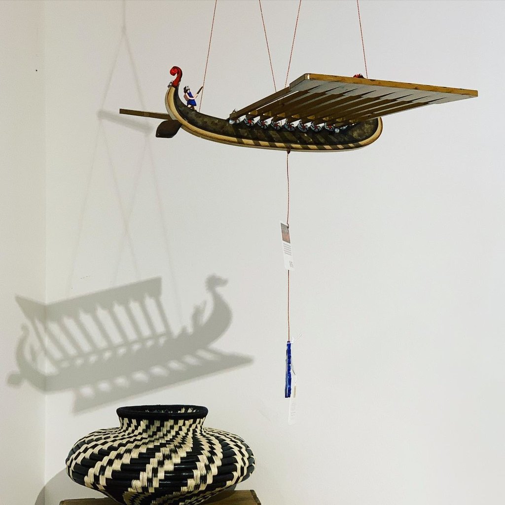 Tulia's Artisan Gallery Flying Mobile: Viking Ship