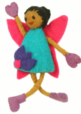Global Crafts Felt Tooth Fairy Doll: Black Hair