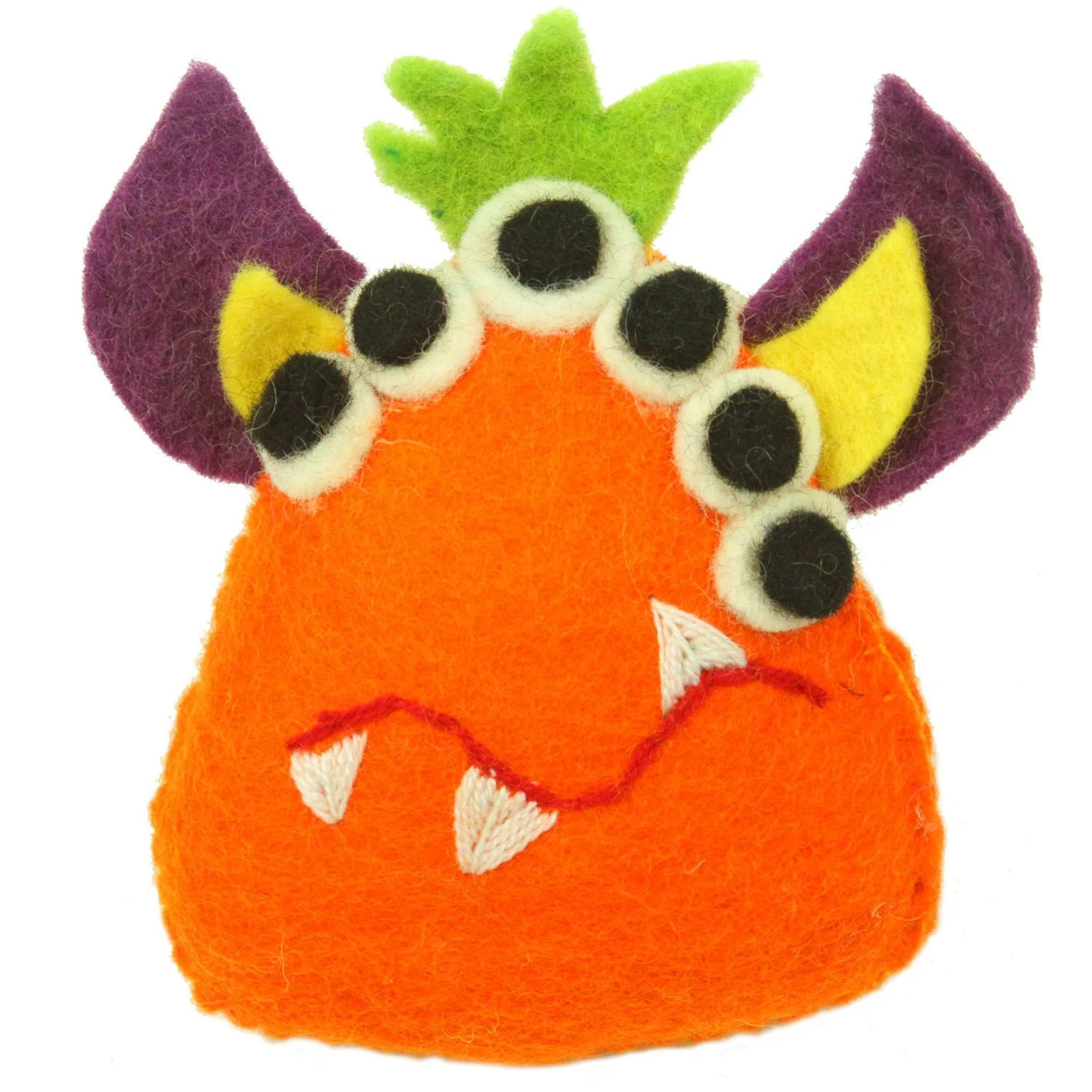 Global Crafts Felt Tooth Monster Doll: Orange