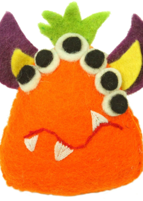 Global Crafts Felt Tooth Monster Doll: Orange