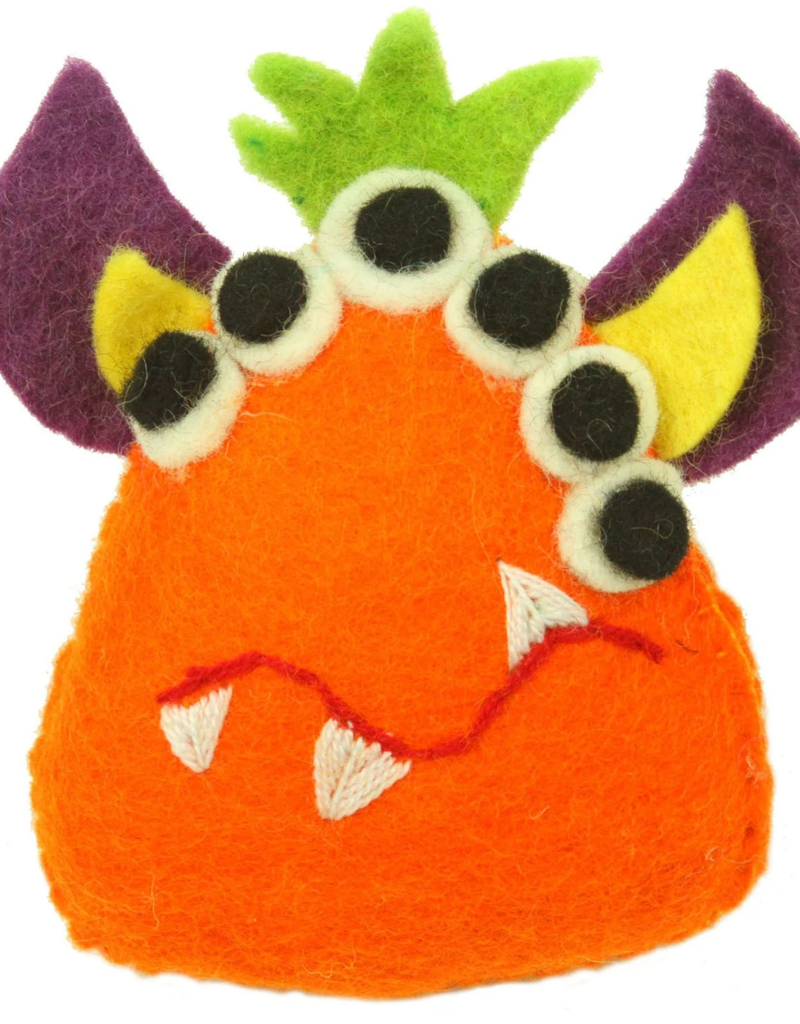 Global Crafts Felt Tooth Monster Doll: Orange