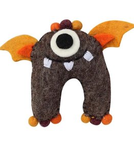 Global Crafts Felt Tooth Monster Doll: Brown
