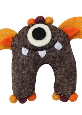 Global Crafts Felt Tooth Monster Doll: Brown