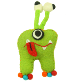Global Crafts Felt Tooth Monster Doll: Green