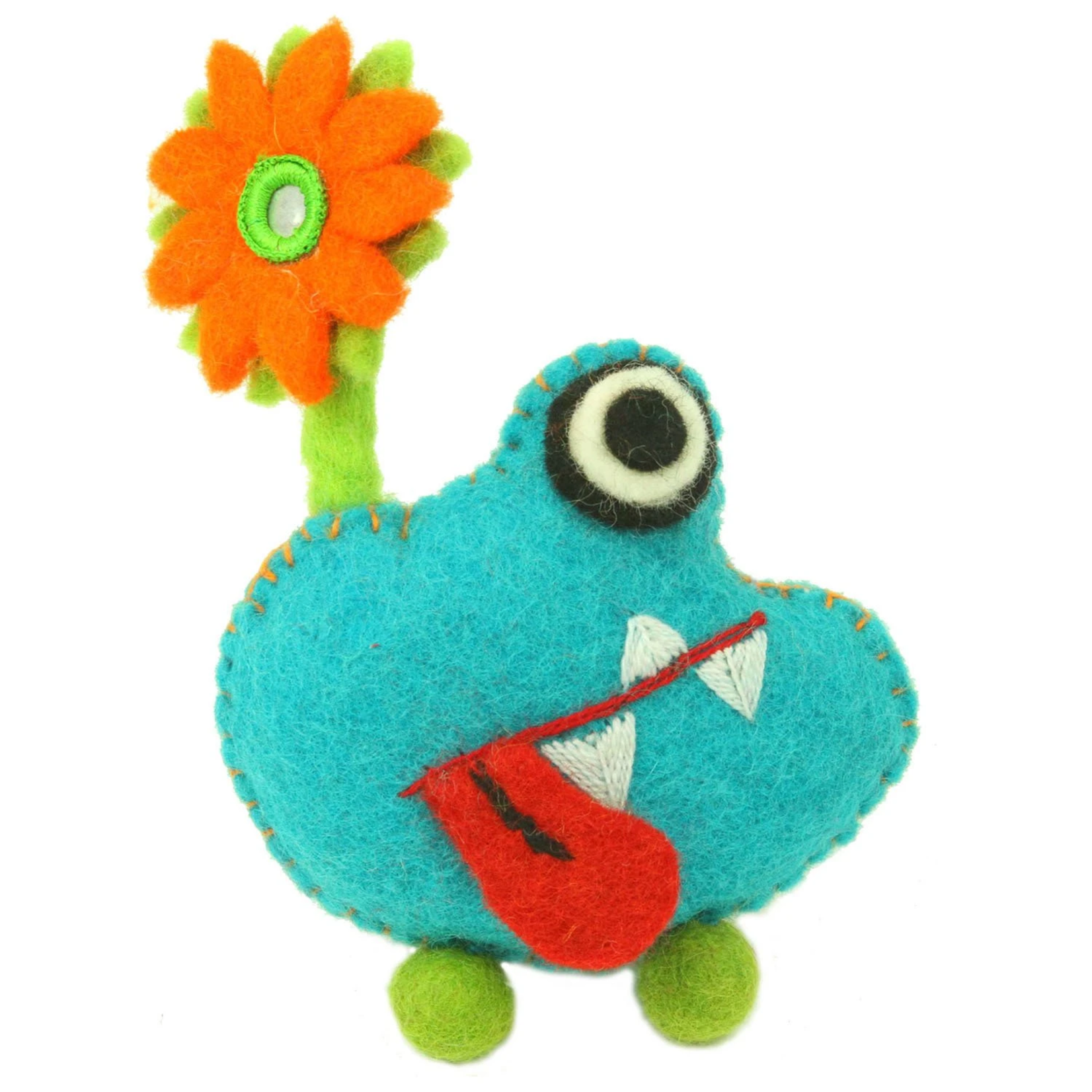 Global Crafts Felt Tooth Monster Doll: Blue