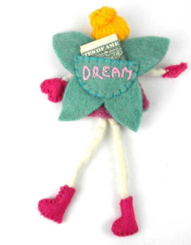 Brown Skin Tooth Fairy Felt Doll - Global Gifts