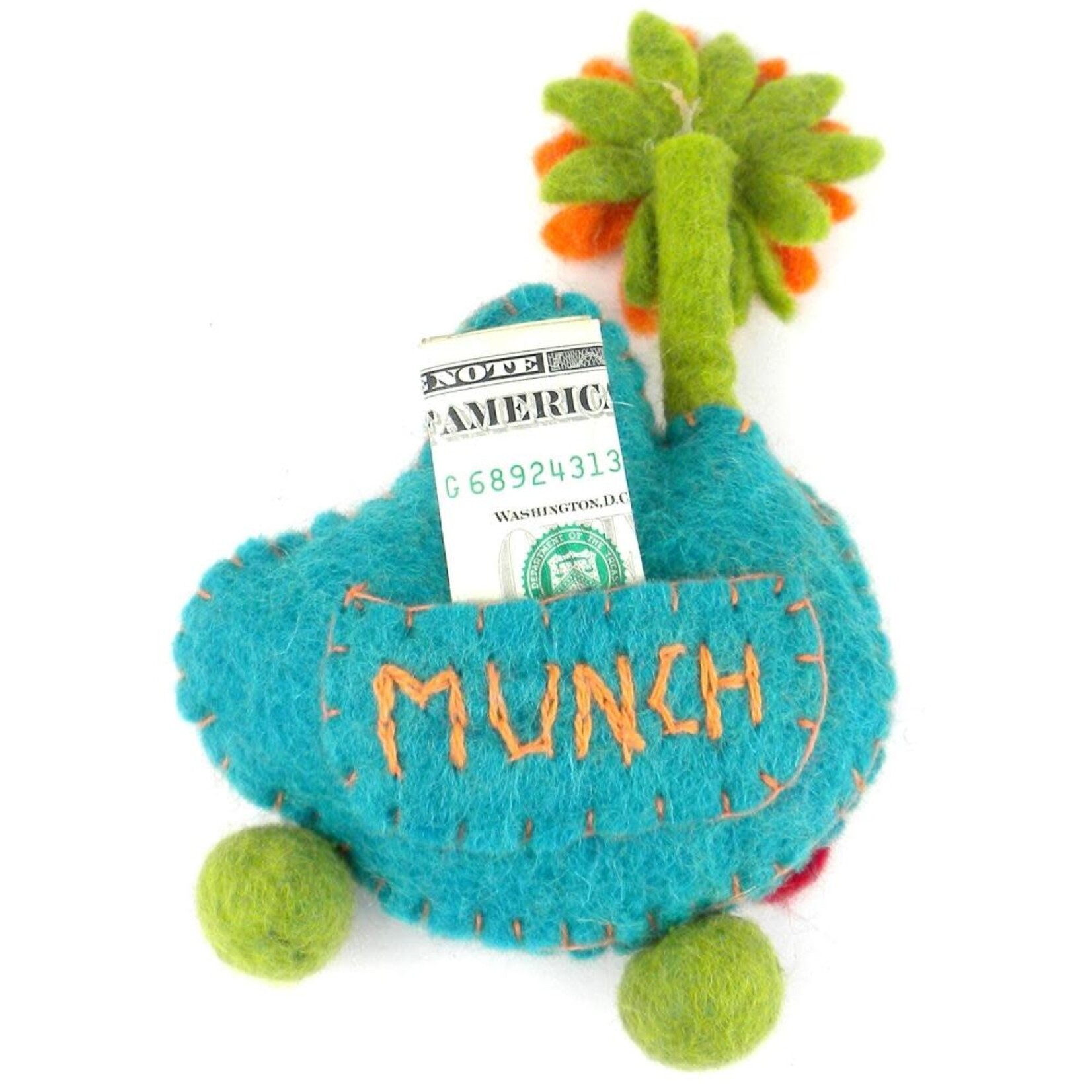 Global Crafts Felt Tooth Monster Doll: Blue