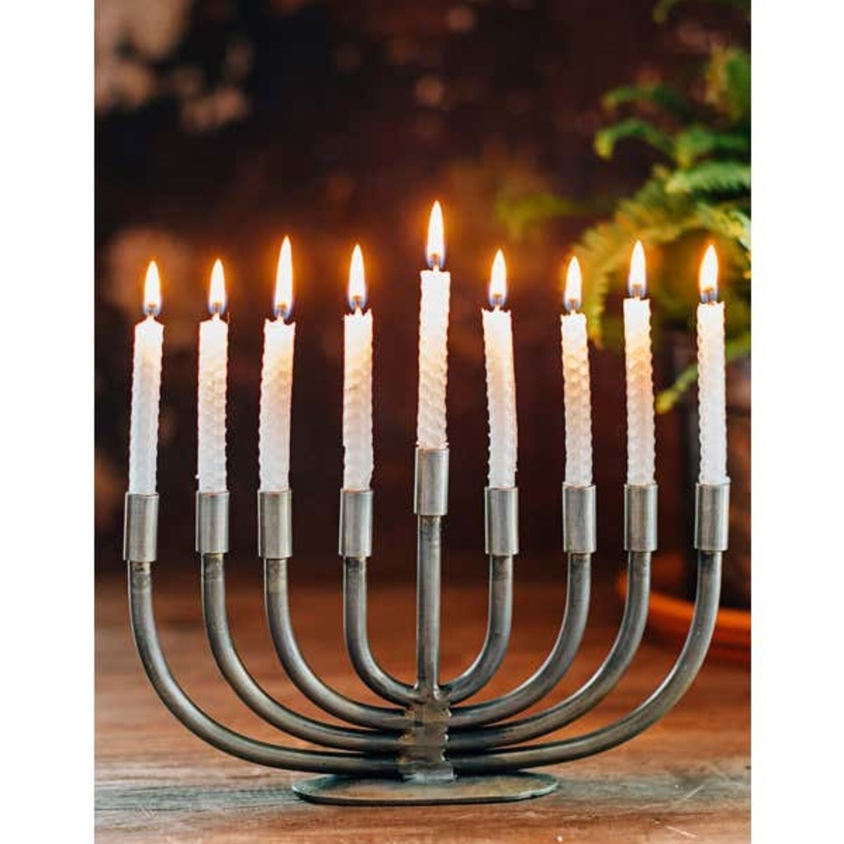Ten Thousand Villages Wrought Iron Minimalist Menorah