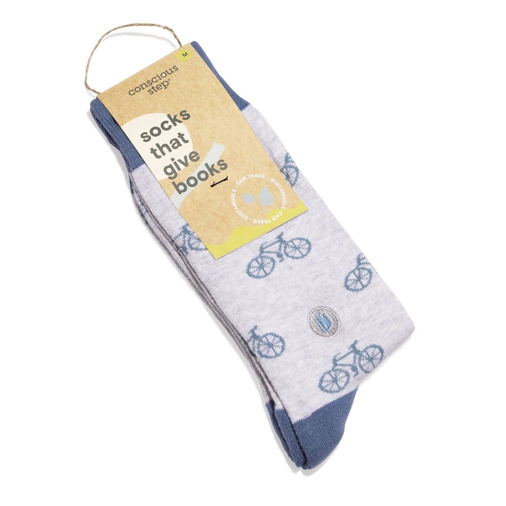 Conscious Step Bicycle Socks that Give Books