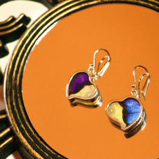 Silver Tree Designs Butterfly Wing Heart Earrings Assorted