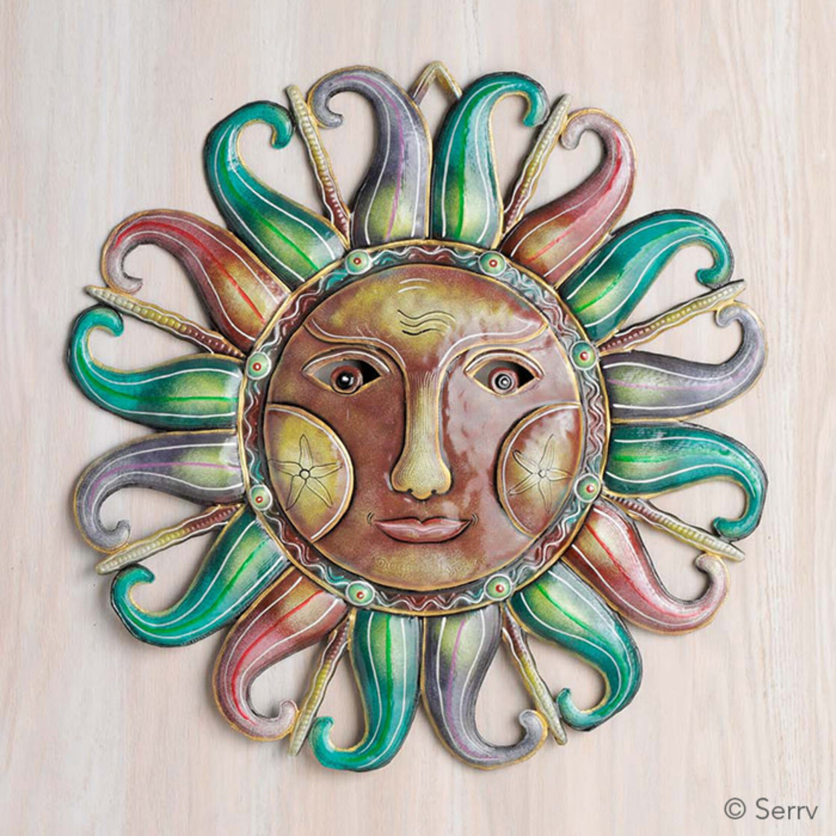 Serrv Soley Painted Sun Drum Art