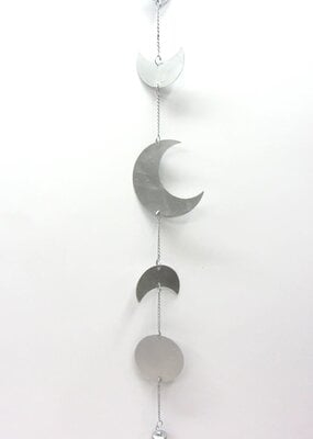 Mira Fair Trade Moon Phase Chime: Silver