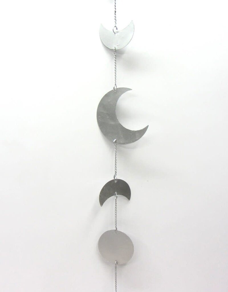 Mira Fair Trade Moon Phase Chime: Silver