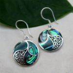 Women's Peace Collection Saja Abalone Sterling Silver Earrings