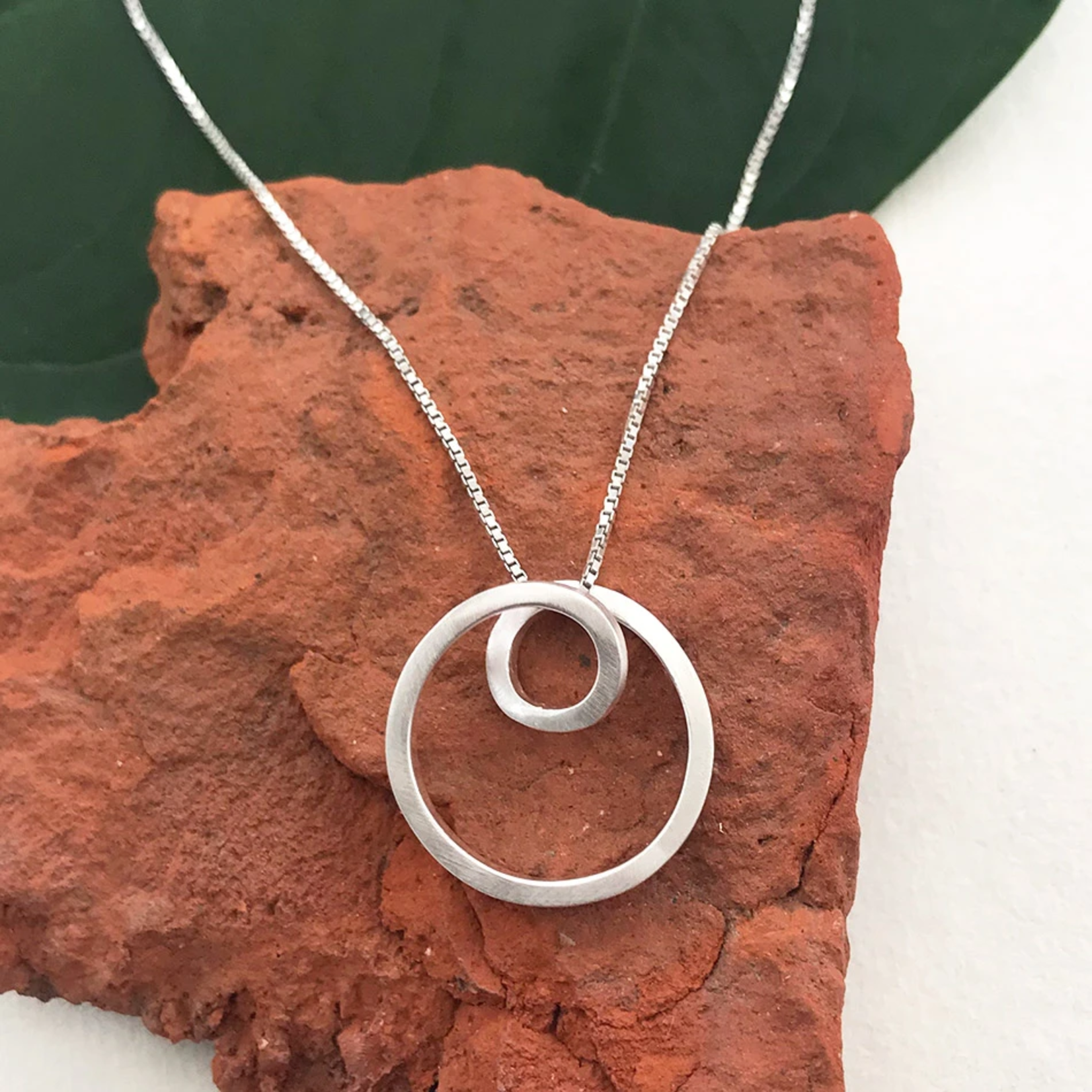 Women's Peace Collection Circle In Circle Necklace- Sterling Silver