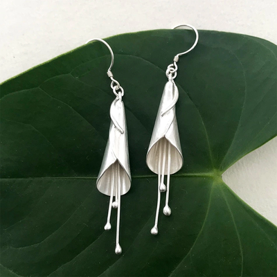 Women's Peace Collection Calla Lily Sterling Silver Earrings
