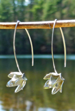 Women's Peace Collection Lotus Blossom Sterling Silver Earrings