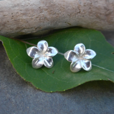 Women's Peace Collection Elegant Flower Sterling Stud Earrings