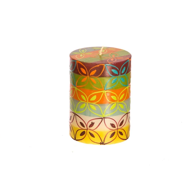 Thumbprint Artifacts Magic Garden Pillar Candle 3x4