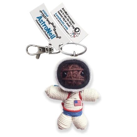 Astronaut Brown String Doll Keychain - Global Gifts