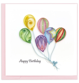 Quilling Card Colorful Birthday Balloons Quilled Card
