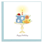 Quilling Card Whimsical Birthday Cake Quilled Card