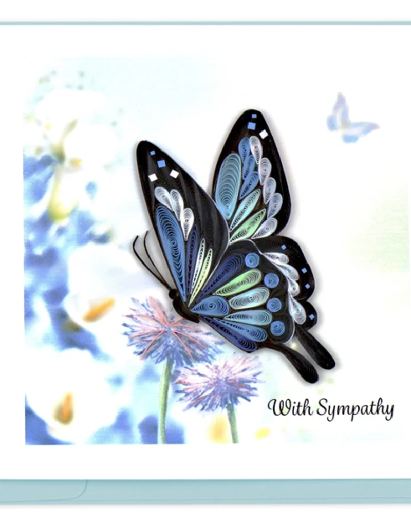 Quilling Card Sympathy Butterfly Quilled Card