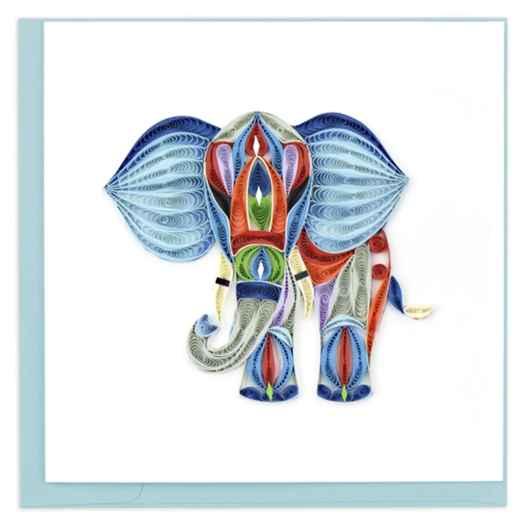 Quilling Card Abstract Elephant Quilled Card