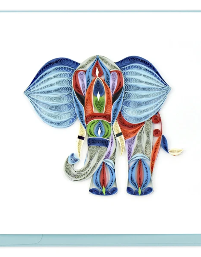 Quilling Card Abstract Elephant Quilled Card