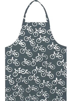 Global Mamas Reversible Apron: Charcoal Bikes