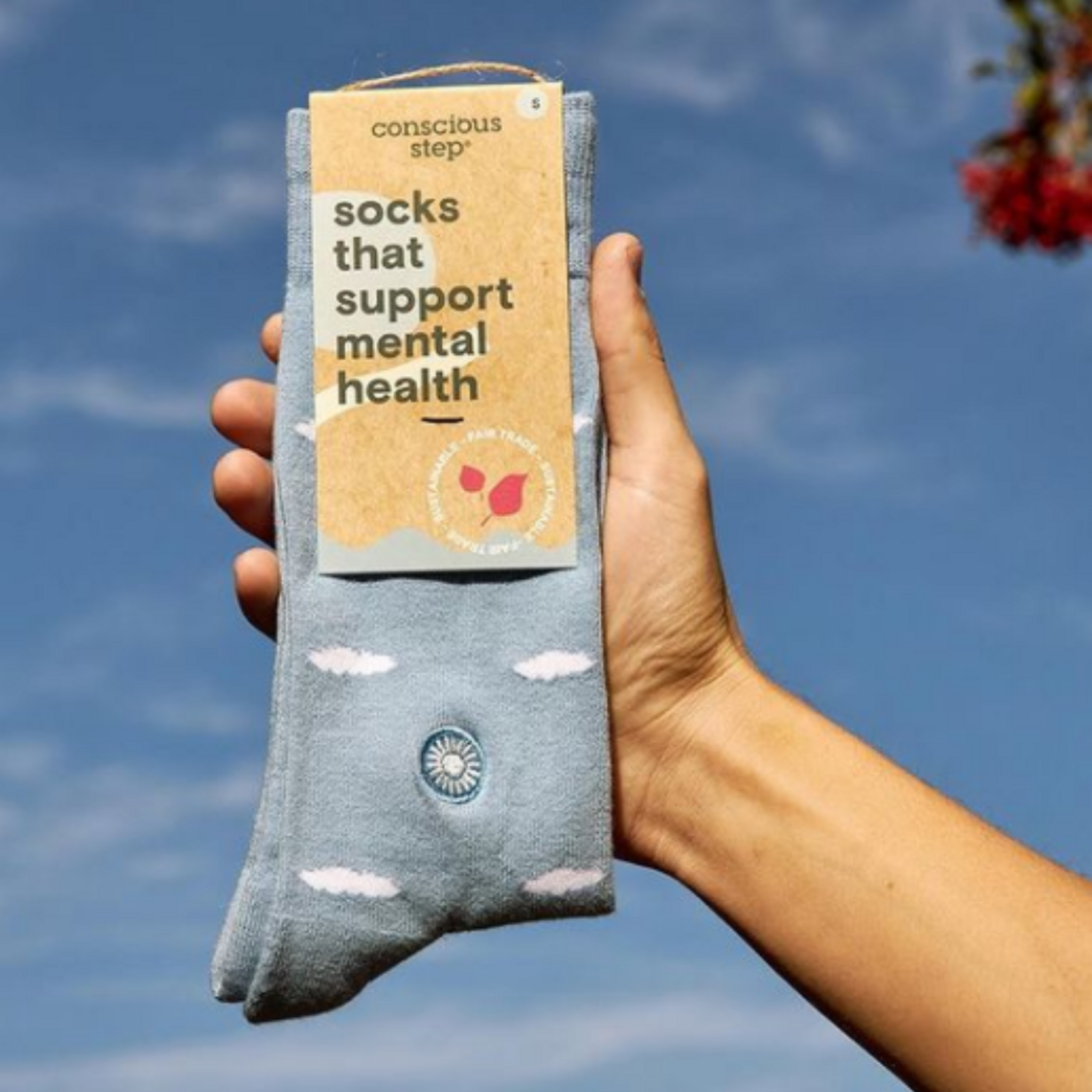 Conscious Step Socks that Support Mental Health: Clouds