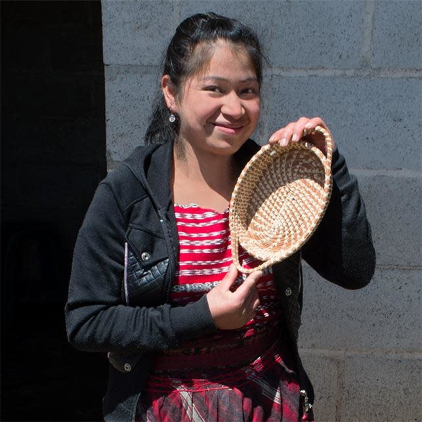 Mayan Hands Zoila Pine Needle & Wild Grass Basket