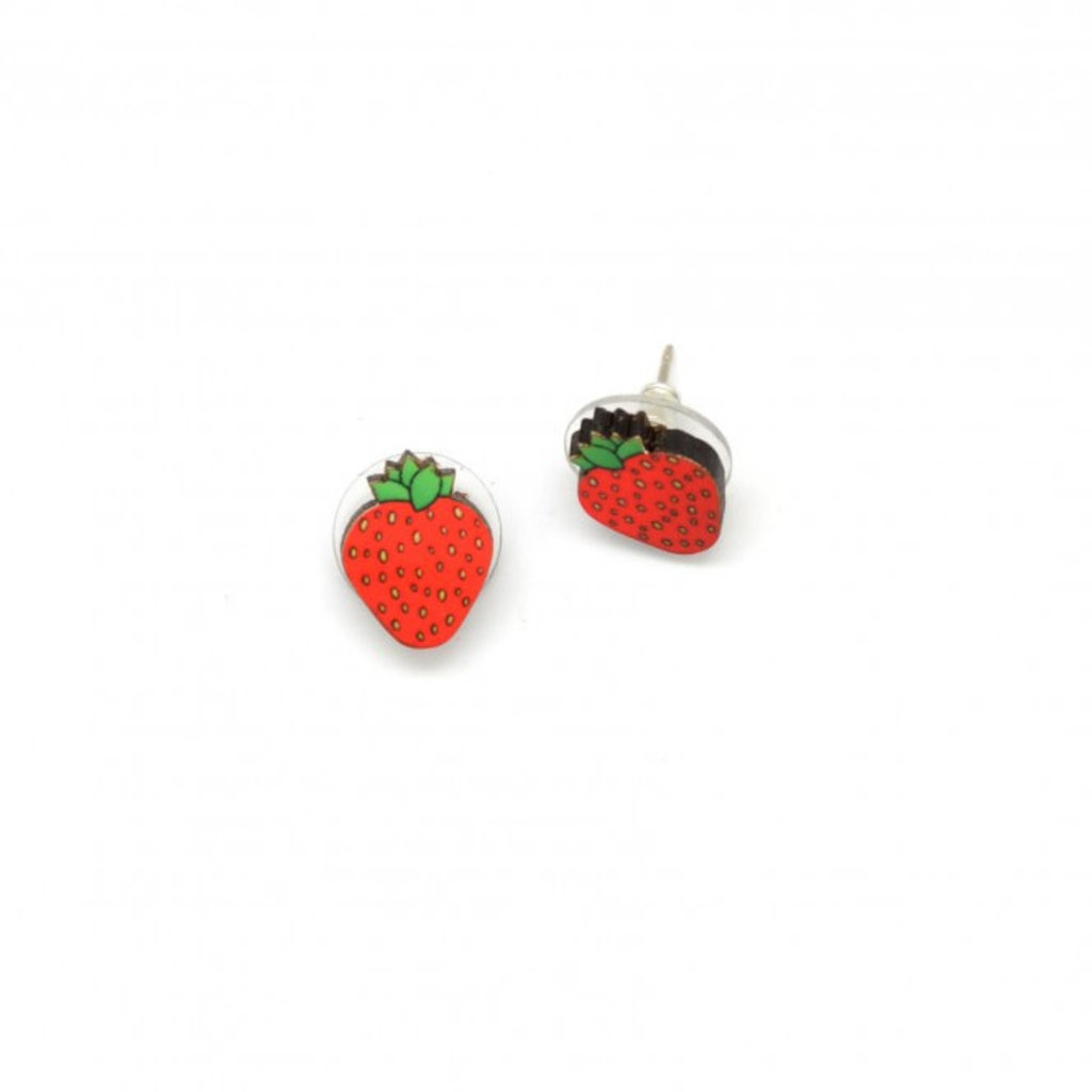 Dunitz & Co Fruit Stud Earrings: Strawberry