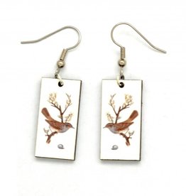 Dunitz & Co Vintage Dangle Earrings: Bird & Egg