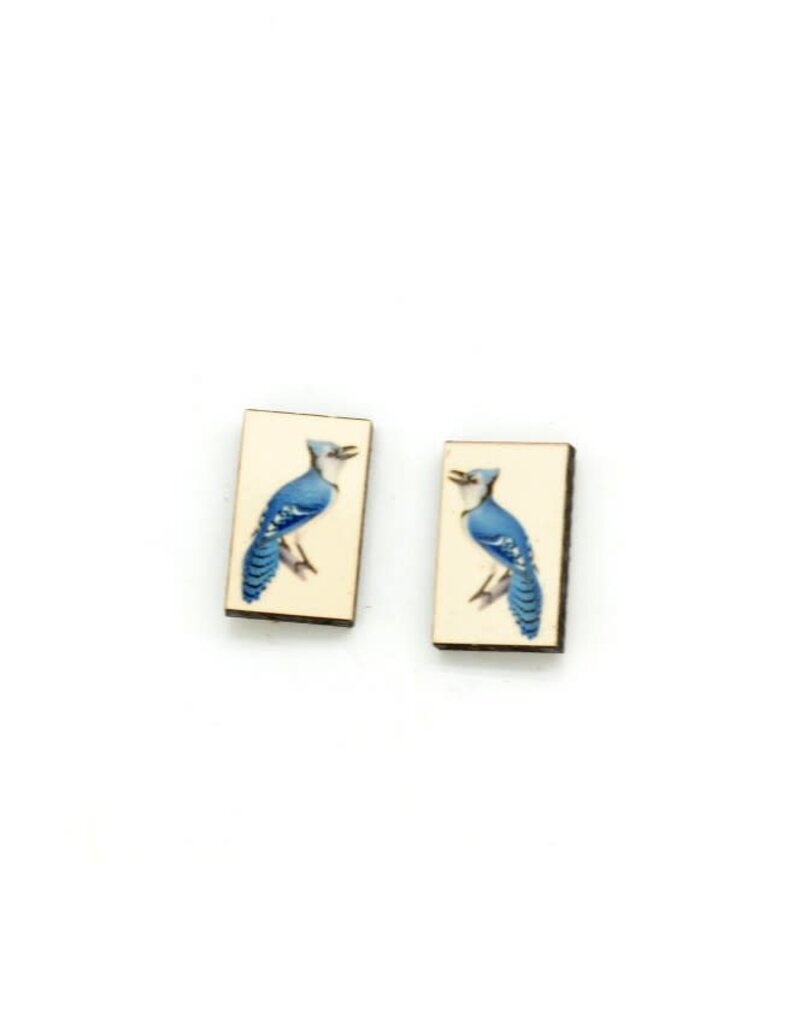 Dunitz & Co Vintage Stud Earrings: Blue Jay