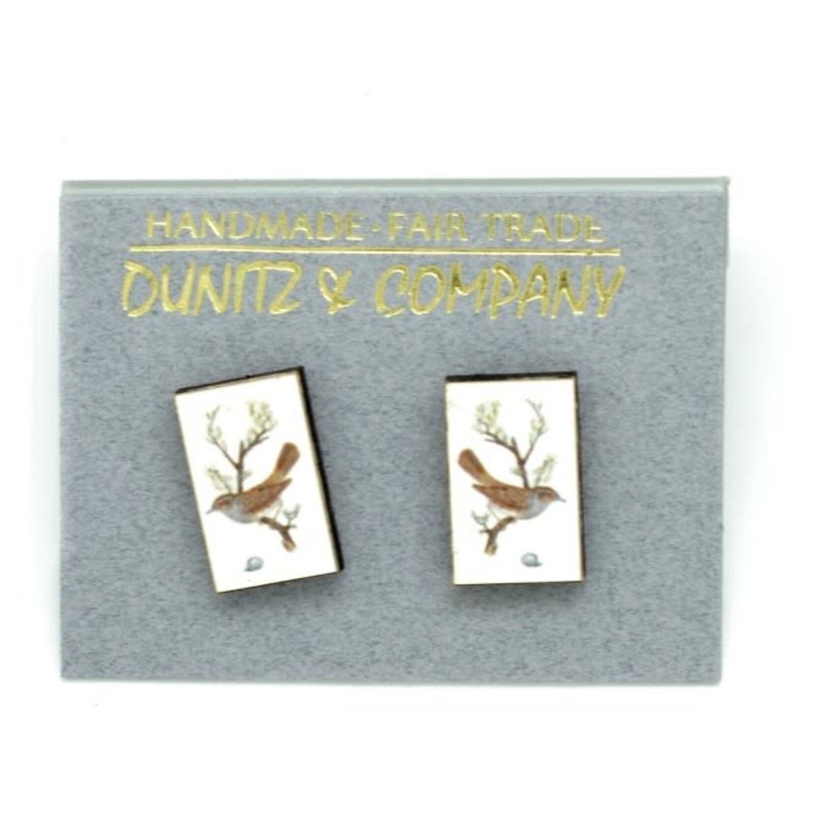 Dunitz & Co Vintage Stud Earrings: Bird & Egg