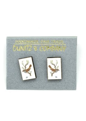 Dunitz & Co Vintage Stud Earrings: Bird & Egg