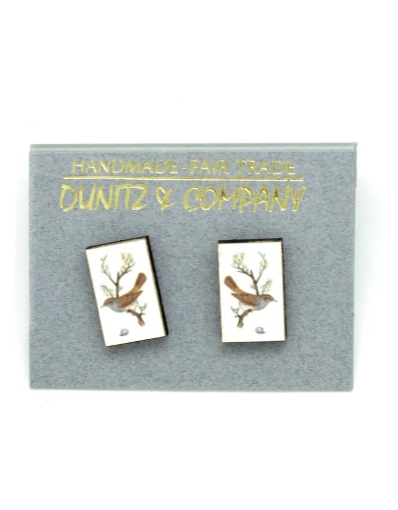 Dunitz & Co Vintage Stud Earrings: Bird & Egg