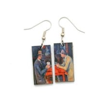 Dunitz & Co Art Dangle Earrings: Card Player