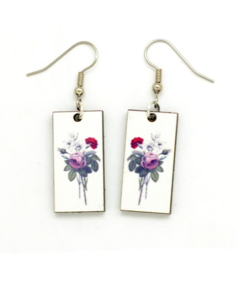 Dunitz & Co Botanical Dangle Earrings: Carnation