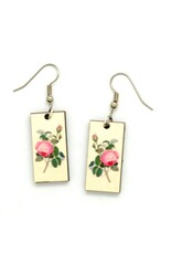 Dunitz & Co Botanical Dangle Earrings: Pink Rose